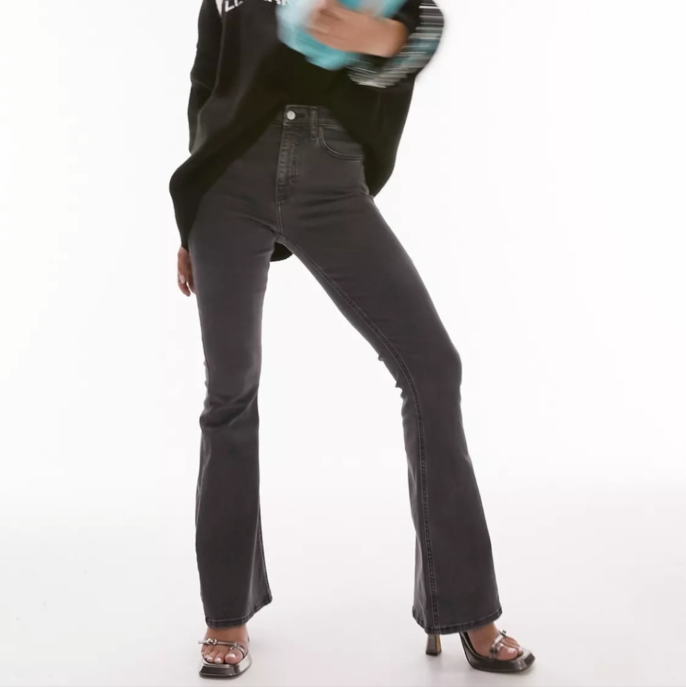 Topshop Hourglass Jamie Flare Jeans 26 Short